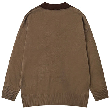 Cottage View Knit Polo Sweater